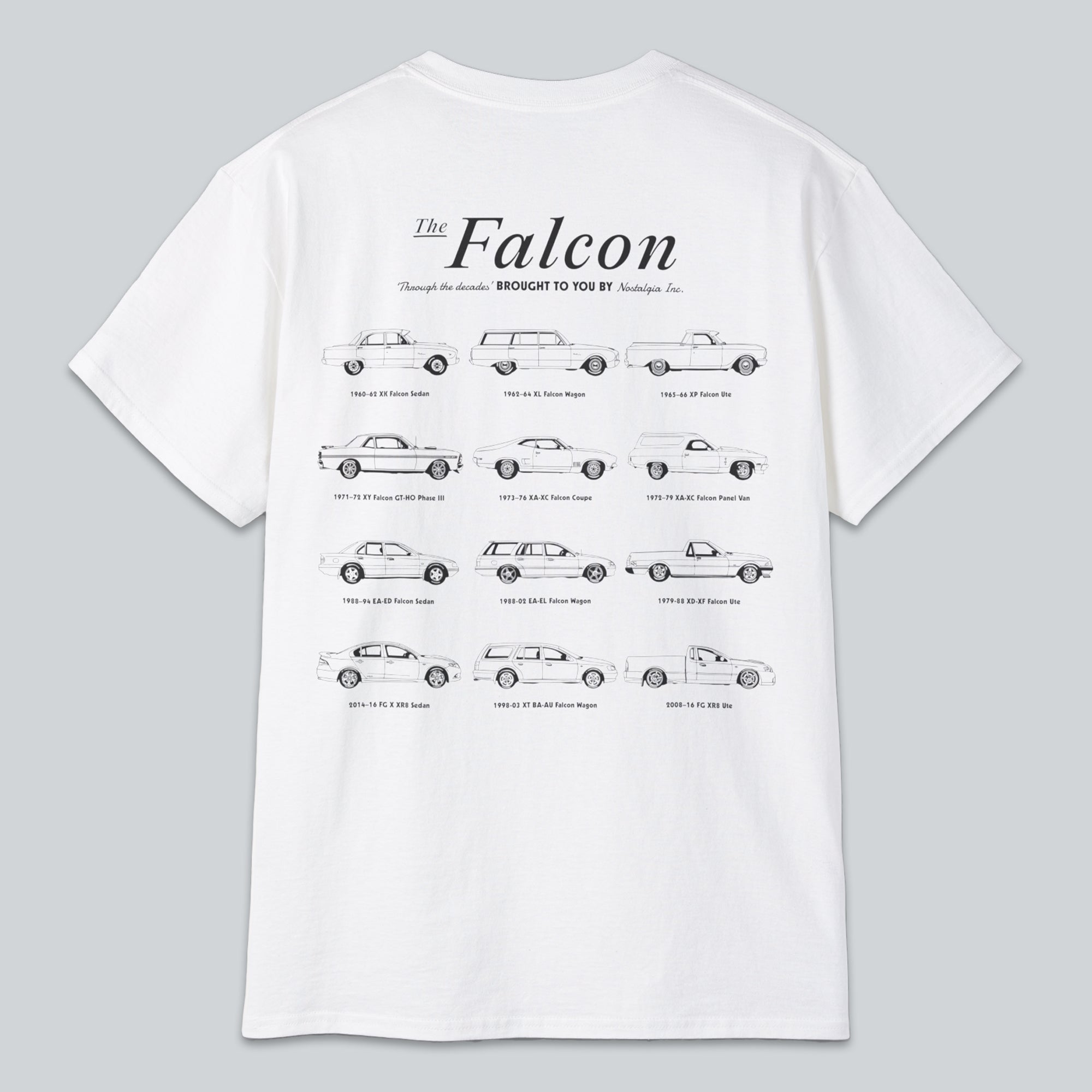 Ford Falcon 'Through the Decades' T-Shirt – Nostalgia Inc.