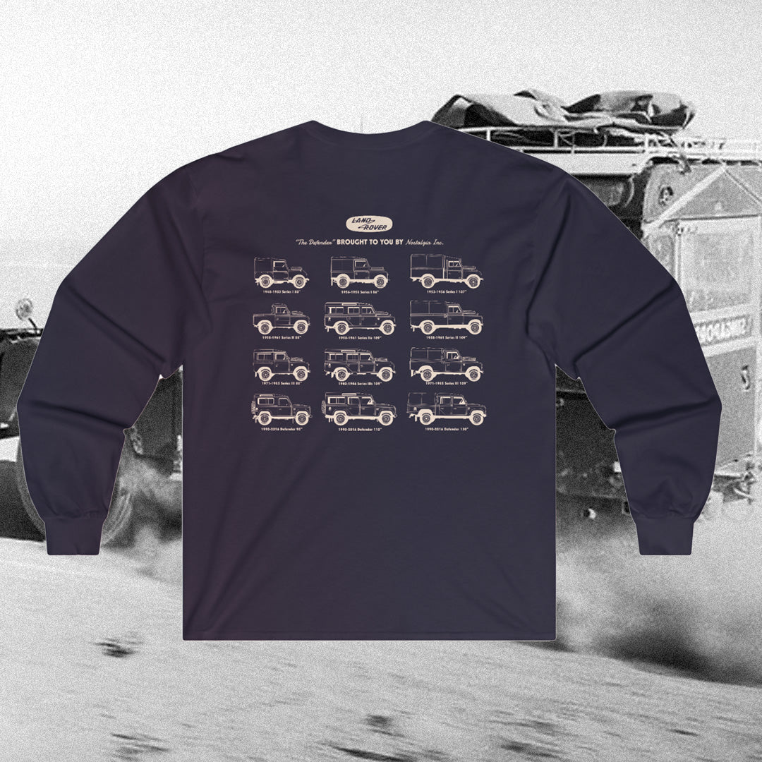 Land Rover Series Defender Long sleeve T shirt Nostalgia Inc