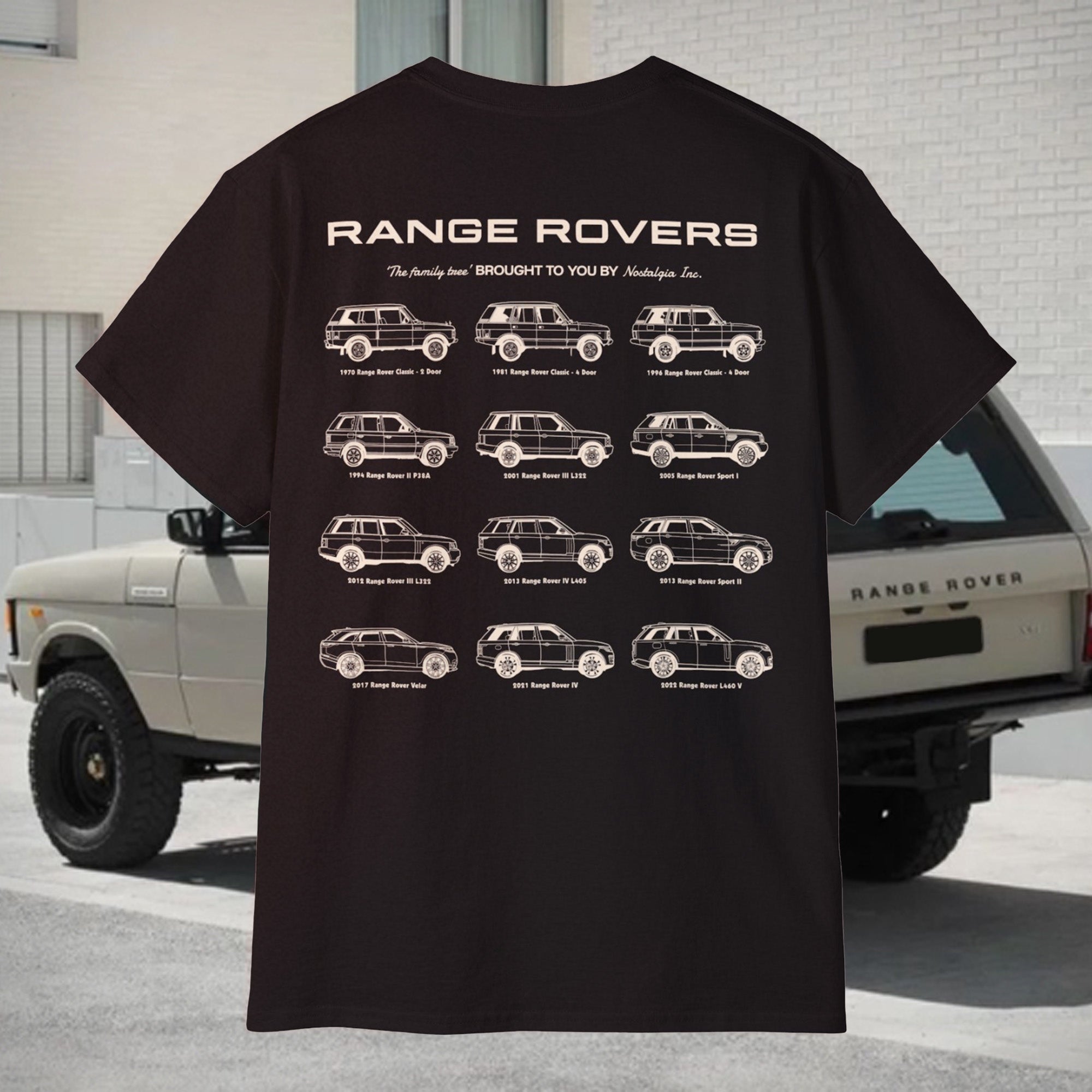 Range Rover 'Family Tree' T-shirt – Nostalgia Inc.