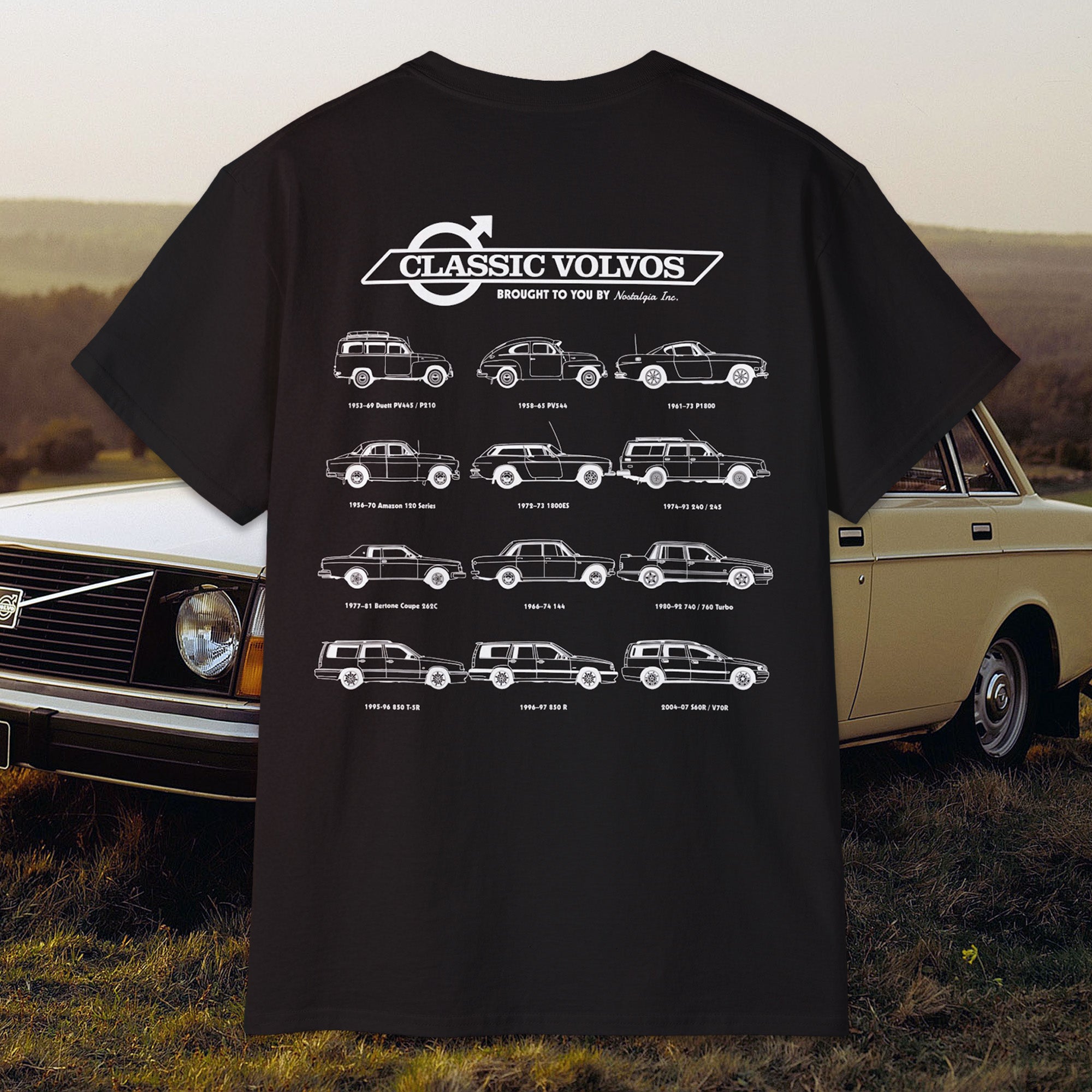 classic volvo t shirt, vintage volvo shirt, volvo car timeline tee, volvo 240 740 850 tshirt, retro volvo merchandise, volvo enthusiast apparel, volvo wagon graphic tee, p1800 volvo shirt, volvo amazon t shirt, nostalgic volvo car shirt, volvo collector gift, swedish car tee, old school volvo t shirt, volvo 850r fan shirt, volvo car lover gift