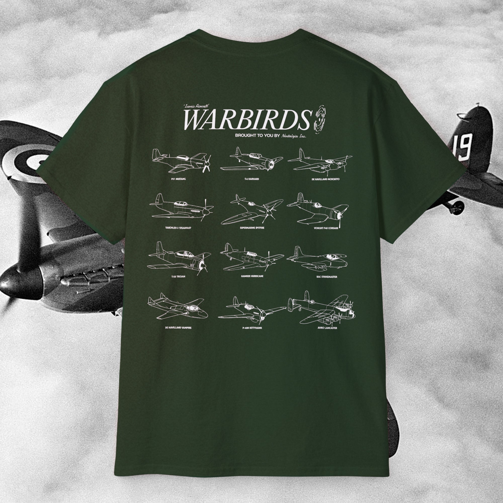 P51 Mustang T-Shirt, De Havilland Mosquito Tee, Avro Lancaster Shirt, P-40N Kittyhawk Apparel, Bac Strikemaster T-Shirt, Vought F4U Corsair Tee, Hawker Hurricane Shirt, Supermarine Spitfire Apparel, T-6 Harvard T-Shirt, De Havilland Vampire Tee, T-28 Trojan Shirt, Yakovlev-3 'Steadfast' T-Shirt, Warbirds Collection T-Shirt, Vintage Aircraft Tee, WWII Plane Apparel, Classic Warbirds Shirt, Historic Fighter Plane T-Shirt, Military Aviation Tee, Fighter Jet Graphic Shirt, Warbird Enthusiast Apparel