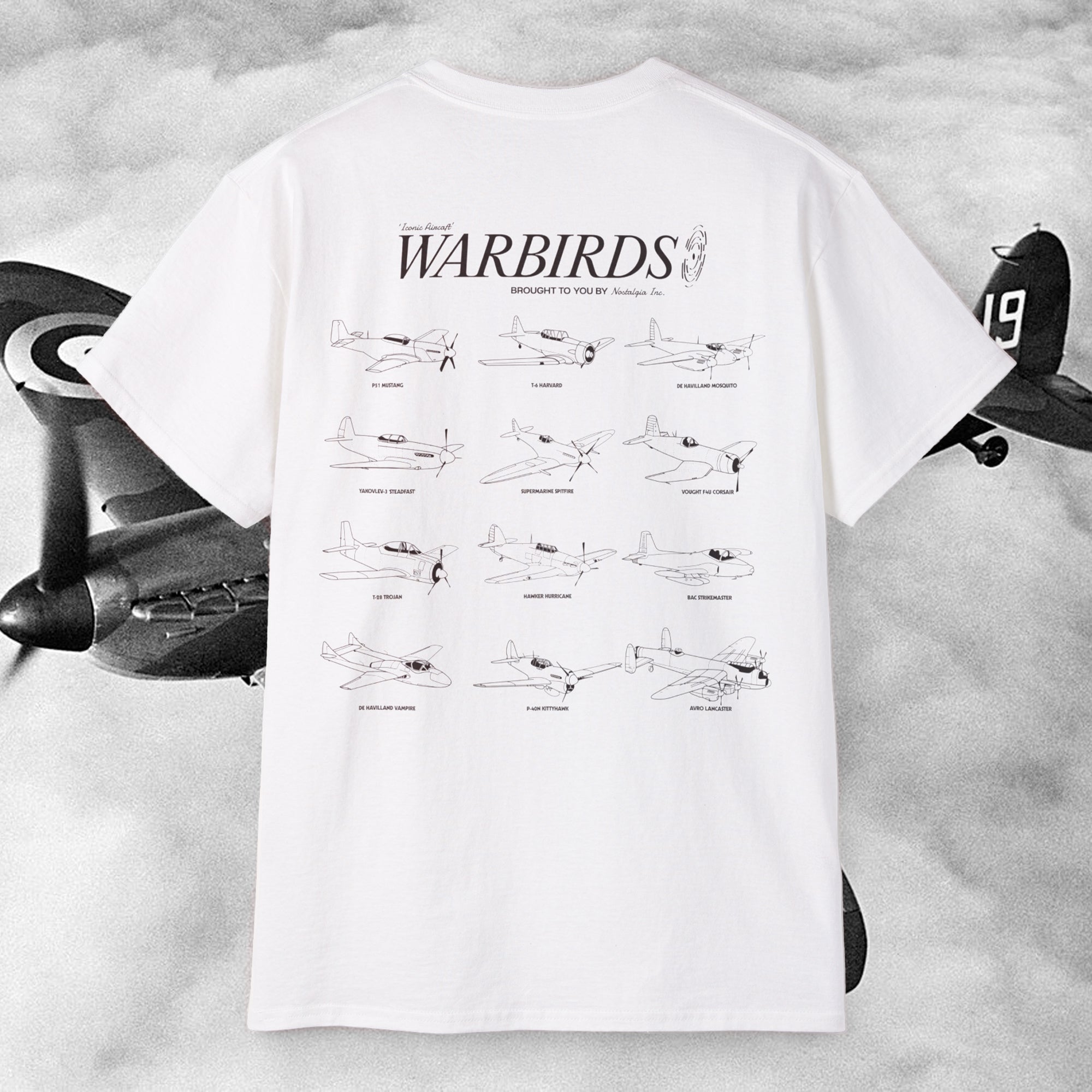 P51 Mustang T-Shirt, De Havilland Mosquito Tee, Avro Lancaster Shirt, P-40N Kittyhawk Apparel, Bac Strikemaster T-Shirt, Vought F4U Corsair Tee, Hawker Hurricane Shirt, Supermarine Spitfire Apparel, T-6 Harvard T-Shirt, De Havilland Vampire Tee, T-28 Trojan Shirt, Yakovlev-3 'Steadfast' T-Shirt, Warbirds Collection T-Shirt, Vintage Aircraft Tee, WWII Plane Apparel, Classic Warbirds Shirt, Historic Fighter Plane T-Shirt, Military Aviation Tee, Fighter Jet Graphic Shirt, Warbird Enthusiast Apparel